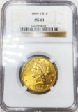 1899-S $10 Gold Eagle NGC - MS61