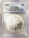 2001 Silver Eagle ICG - MS69 GROUND ZERO