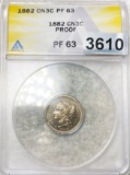 1882 Three Cent Nickel ANACS - PF63