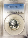1956 Washington Silver Quarter PCGS - PR64