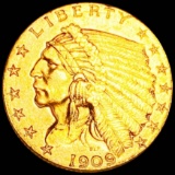 1909 $2.50 Gold Quarter Eagle UNCIRCULATED