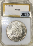 1883-O Morgan Silver Dollar PCI - MS65