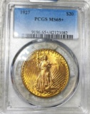 1927 $20 Gold Double Eagle PCGS - MS65+