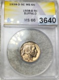 1938-D Buffalo Head Nickel ANACS - MS66