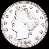 1906 Liberty Victory Nickel ABOUT UNCIRCULATED