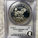 1973-S Eisenhower Silver Dollar PCGS - PR 69 DCAM