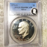1876-S Eisenhower Silver Dollar PCGS - PR 69 DCAM