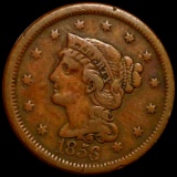1856 Braided Hair Large Cent LIGHTLY CIRCULATED