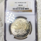 1921 Morgan Silver Dollar NGC - MS63