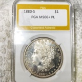 1880-S Morgan Silver Dollar PGA - MS66+ PL