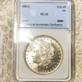 1885-O Morgan Silver Dollar NNC - MS66