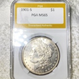 1901-S Morgan Silver Dollar PGA - MS65