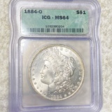 1884-O Morgan Silver Dollar ICG - MS64