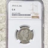 1915-S Barber Silver Quarter NGC - G4
