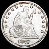 1877 Seated Liberty Quarter NEARLY UNC