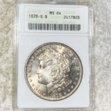 1878-S Morgan Silver Dollar ANACS - MS64