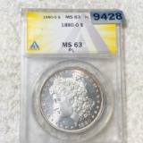 1880-O Morgan Silver Dollar ANACS - MS 63 PL