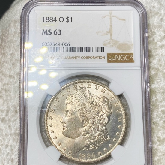 1884-O Morgan Silver Dollar NGC - MS63