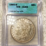 1880-O Morgan Silver Dollar ICG - AU53