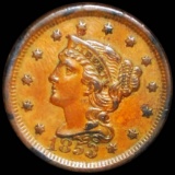 1853 Braided Hair Large Cent CLOSELY UNC