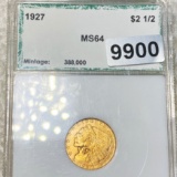 1927 $2.50 Gold Quarter Eagle PCI - MS64