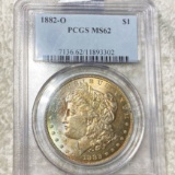 1882-O Morgan Silver Dollar PCGS - MS62