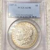 1897-S Morgan Silver Dollar PCGS - AU50