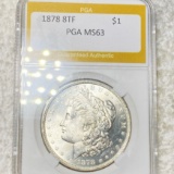 1878 8TF Morgan Silver Dollar PGA - MS63