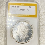 1878 8TF Morgan Silver Dollar PGA - MS64+ PL