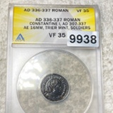 AD 336-337 Roman Empire Coin ANACS - VF35
