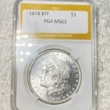 1878 8TF Morgan Silver Dollar PGA - MS63