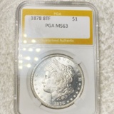 1878 8TF Morgan Silver Dollar PGA - MS63