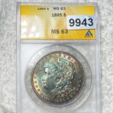 1885 Morgan Silver Dollar ANACS - MS63