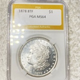 1878 8TF Morgan Silver Dollar PGA - MS64