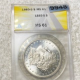 1885-S Morgan Silver Dollar ANACS - MS61
