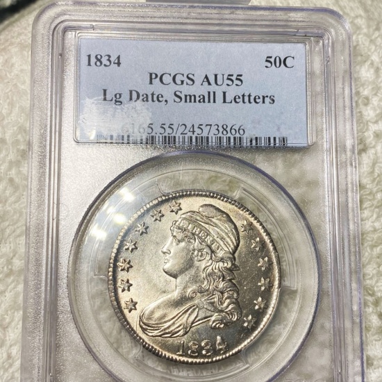 1834 Capped Bust Half Dollar PCGS - AU55