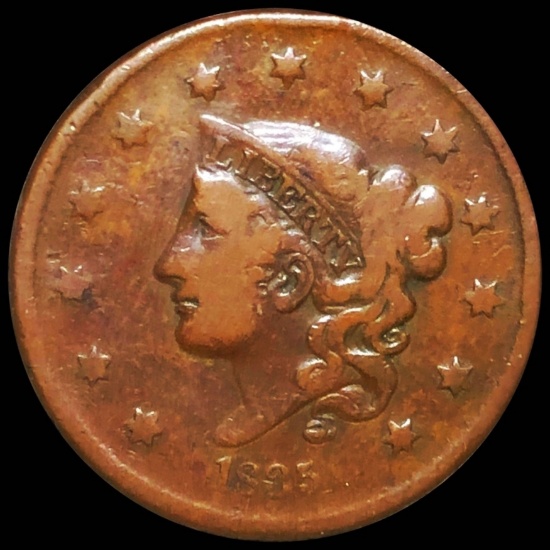 1835 Braided Hair Large Cent NICELY CIRC