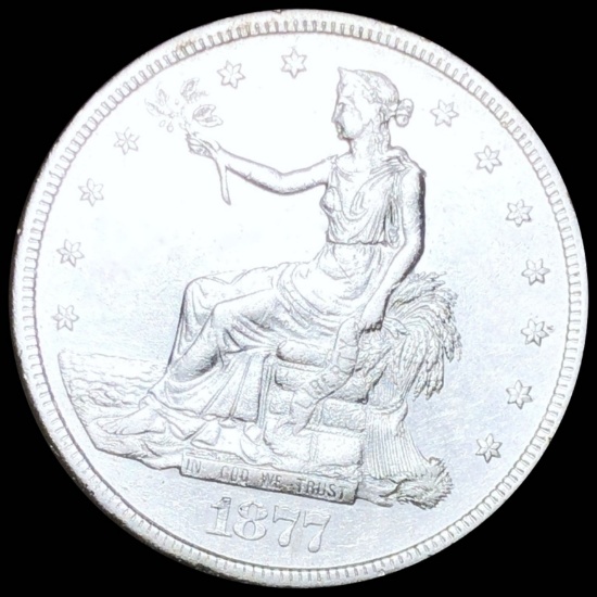 1877-S Trade Silver Dollar CLOSELY UNC