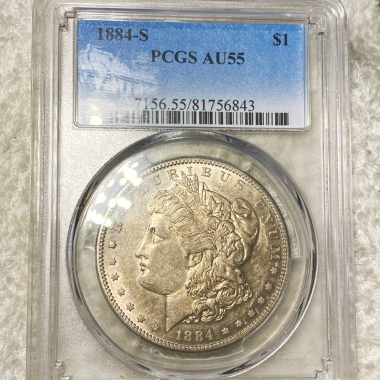 1884-S Morgan Silver Dollar PCGS - AU55
