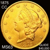 1875-CC $20 Gold Double Eagle CHOICE BU