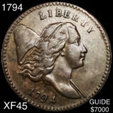 1794 Liberty Cap Half Cent LIGHTLY CIRCULATED