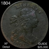 1804 Draped Bust Large Cent XF DETAIL