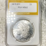 1878 8TF Morgan Silver Dollar PGA - MS62