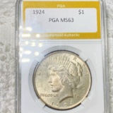 1924 Silver Peace Dollar PGA - MS63