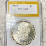 1880-S Morgan Silver Dollar PGA - MS64