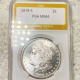 1878-S Morgan Silver Dollar PGA - MS64