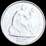 1871 Seated Liberty Half Dime UNCIRCULATED