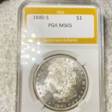 1880-S Morgan Silver Dollar PGA - MS65