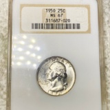 1950 Washington Silver Quarter NGC - MS67