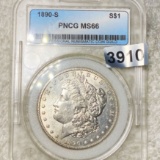 1890-S Morgan Silver Dollar PNCG - MS66